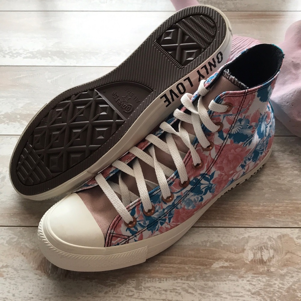 NWT Converse ID Custom Floral High Tops - Picture 5 of 8